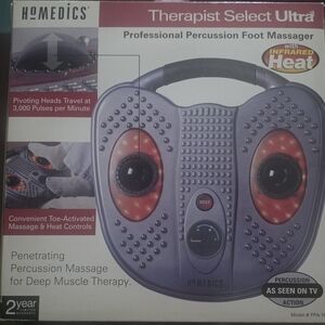 HoMedics Therapist Select Ultra Percussion Foot Massager Infrared Heat FPA-1H
